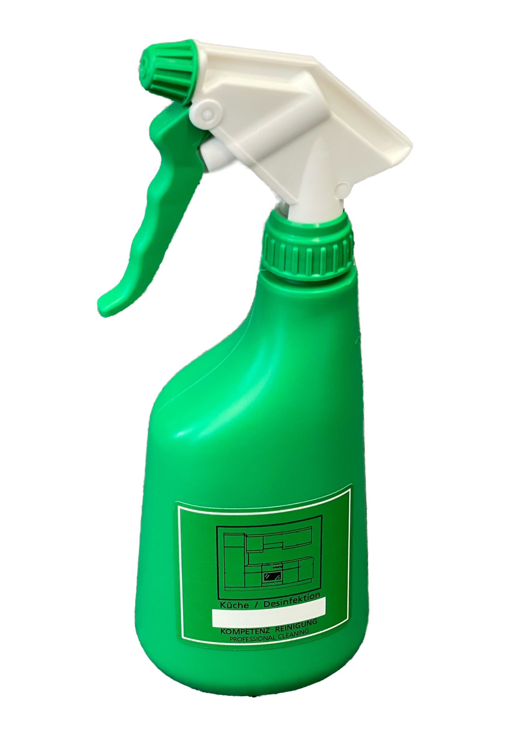 Flasche grün 600 ml mit mm Skalierung